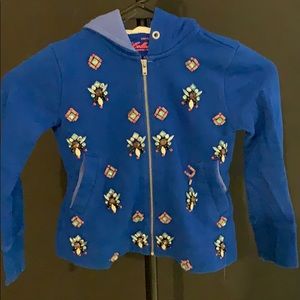 Exceptional blue zip up for girls